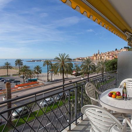 Studio Climatise Avec Terrasse Face Mer A Menton - Fr-1-196-208 Exteriör bild